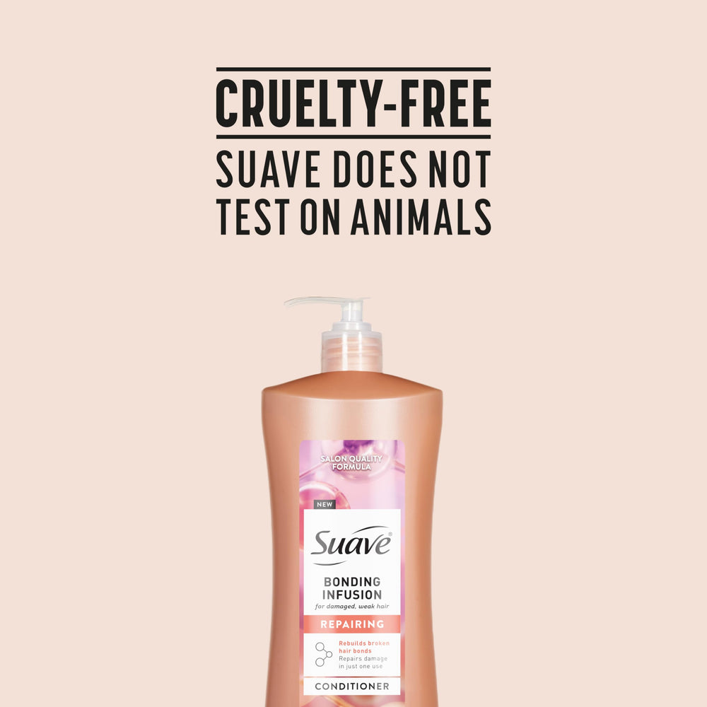 Suave Bonding Infusion uso conjunto con champú para resultados óptimos.