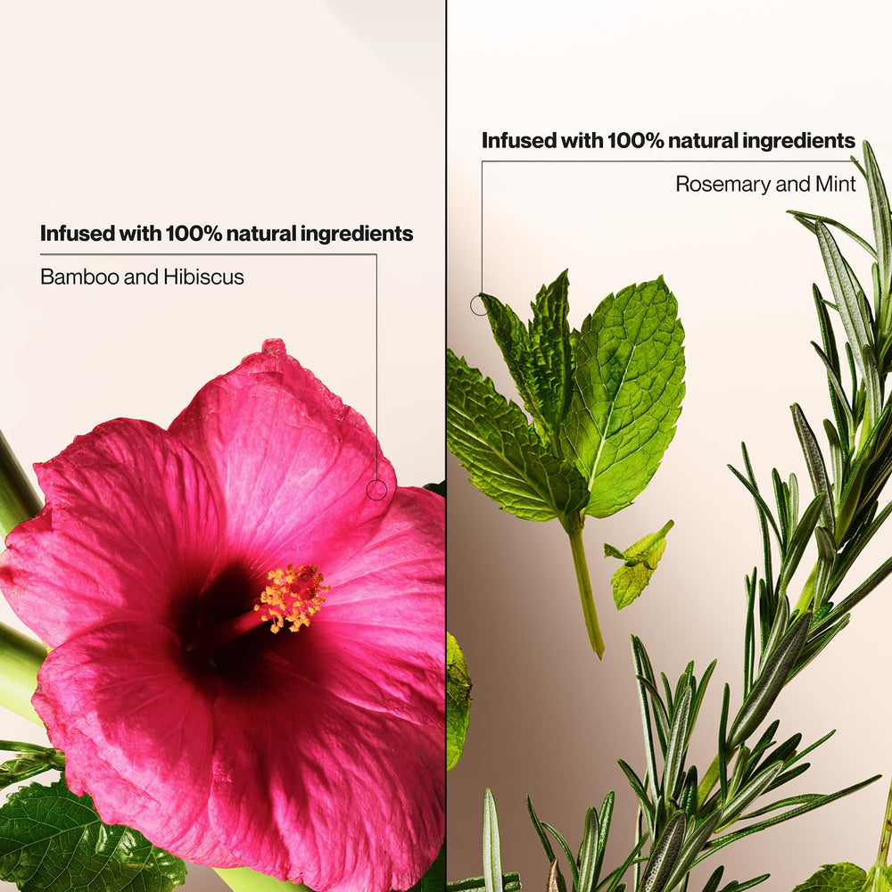Variante bambú e hibisco para volumen sin pesadez