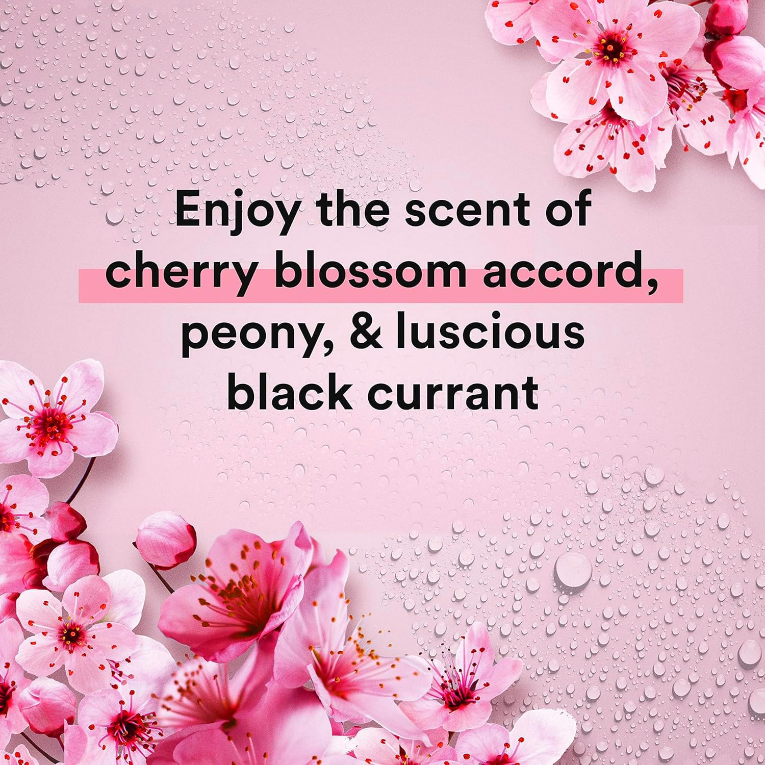 Foamy lather of Suave Wild Cherry Blossom shampoo for gentle cleansing.