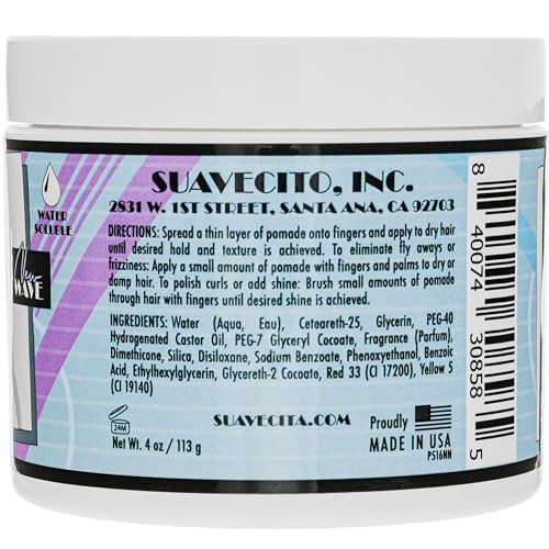 Textura suave de Suavecita para peinados con control medio.