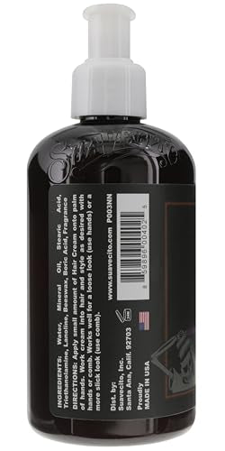 Crema para el cabello Suavecito con brillo natural para uso diario.