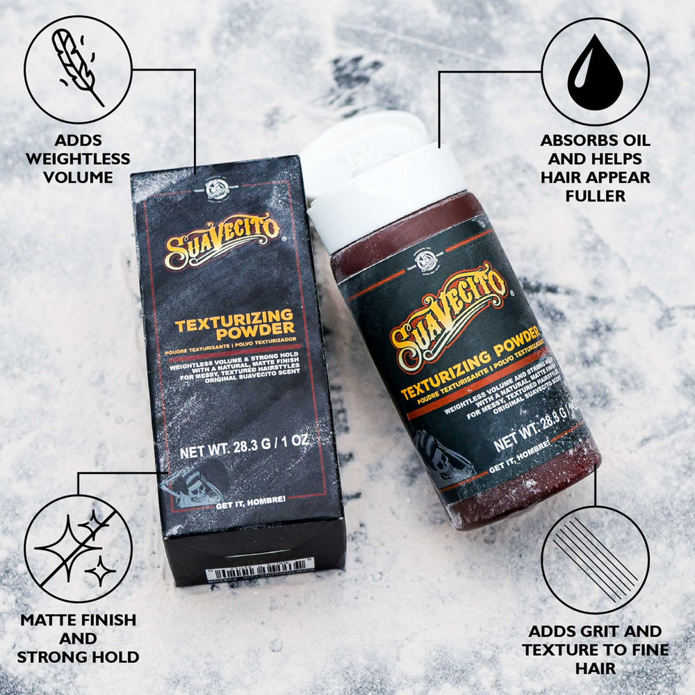 Suavecito polvo absorbe aceite para cabello limpio y ligero