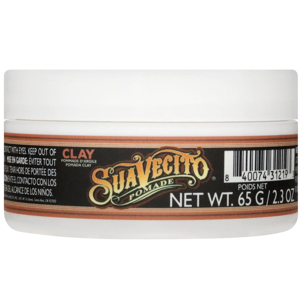 Aplicación fácil con Suavecito Pomada Firme Clay para definir el peinado.