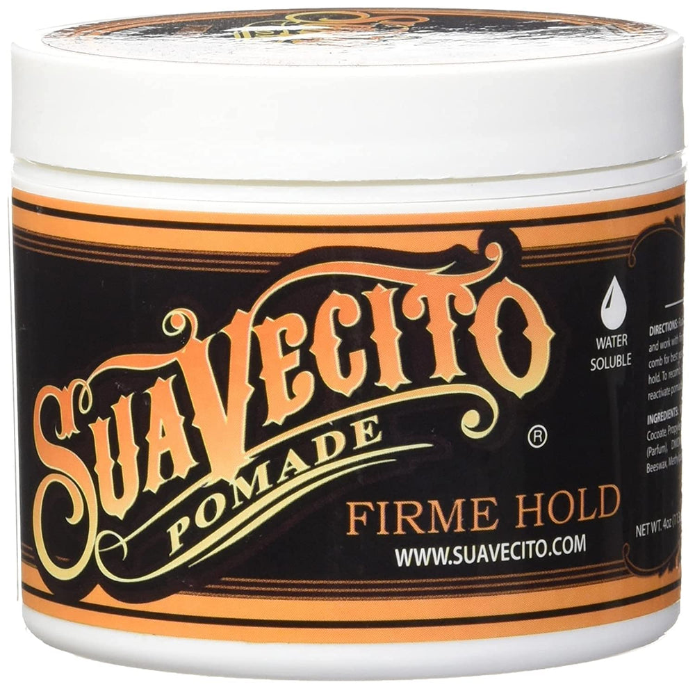 Suavecito Pomade Firme: aplicación en cabello ligeramente húmedo para más brillo.