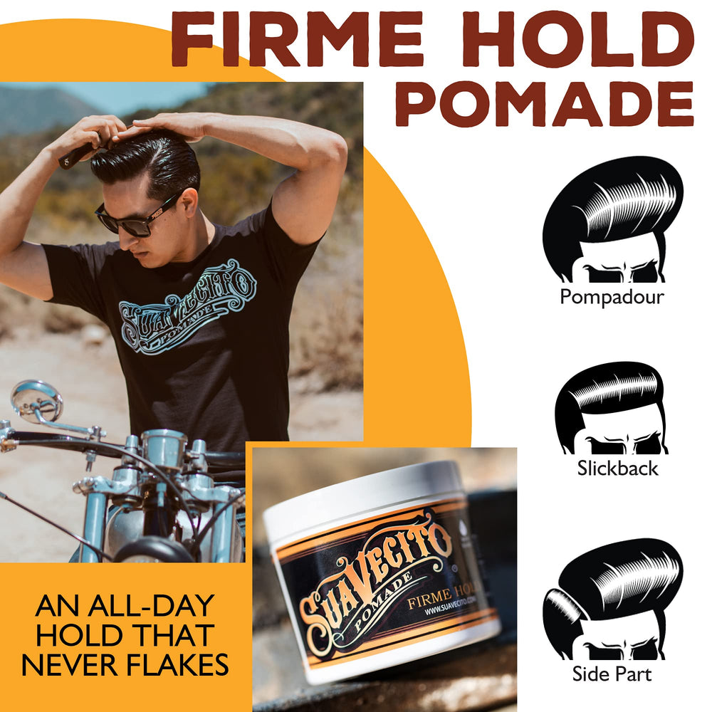 Suavecito Pomade Firme: lavado fácil con agua y sin residuos.