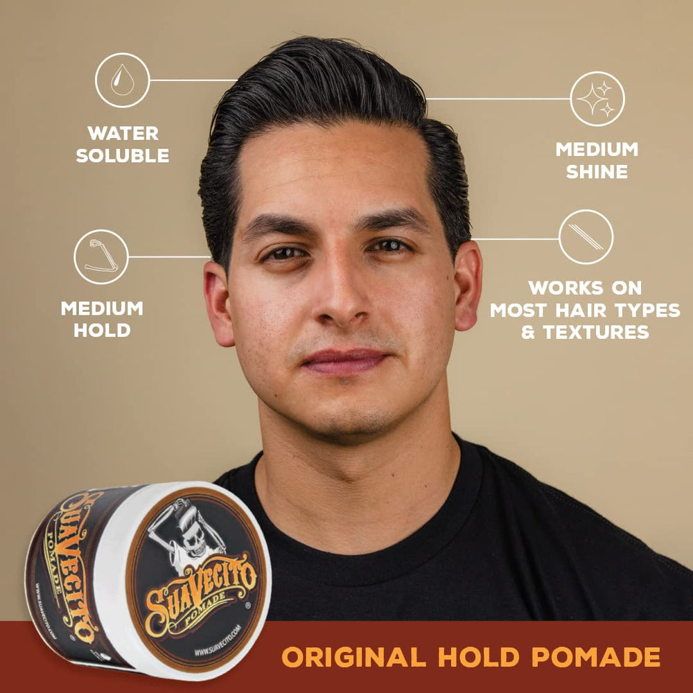 Foto muestra lavado sencillo con agua para retirar la pomada de Suavecito.