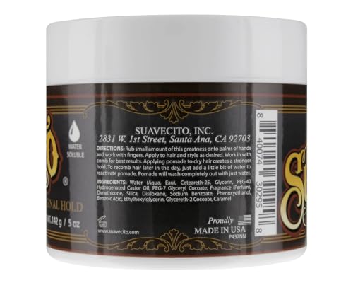 Textura cremosa de Suavecito Pomade Original Hold facilita la aplicación.