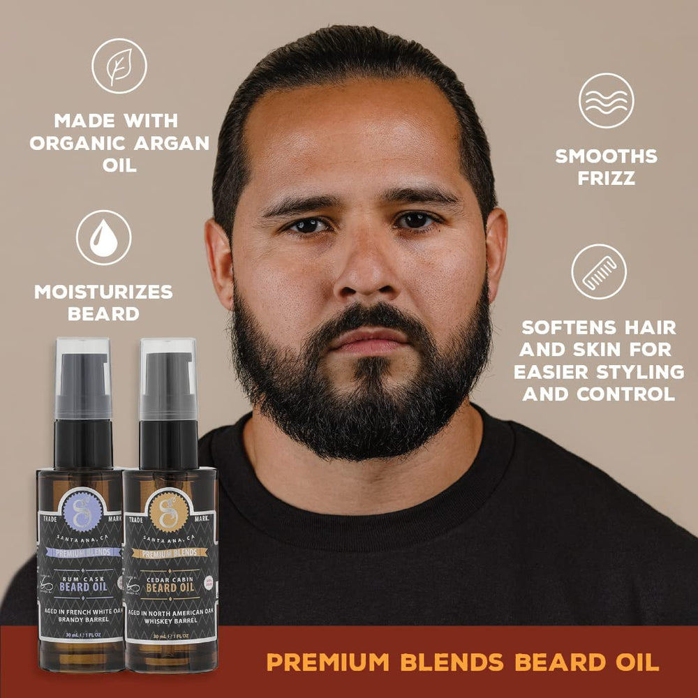 Suavecito Premium Blends Beard Oil one-ounce travel-friendly bottle.