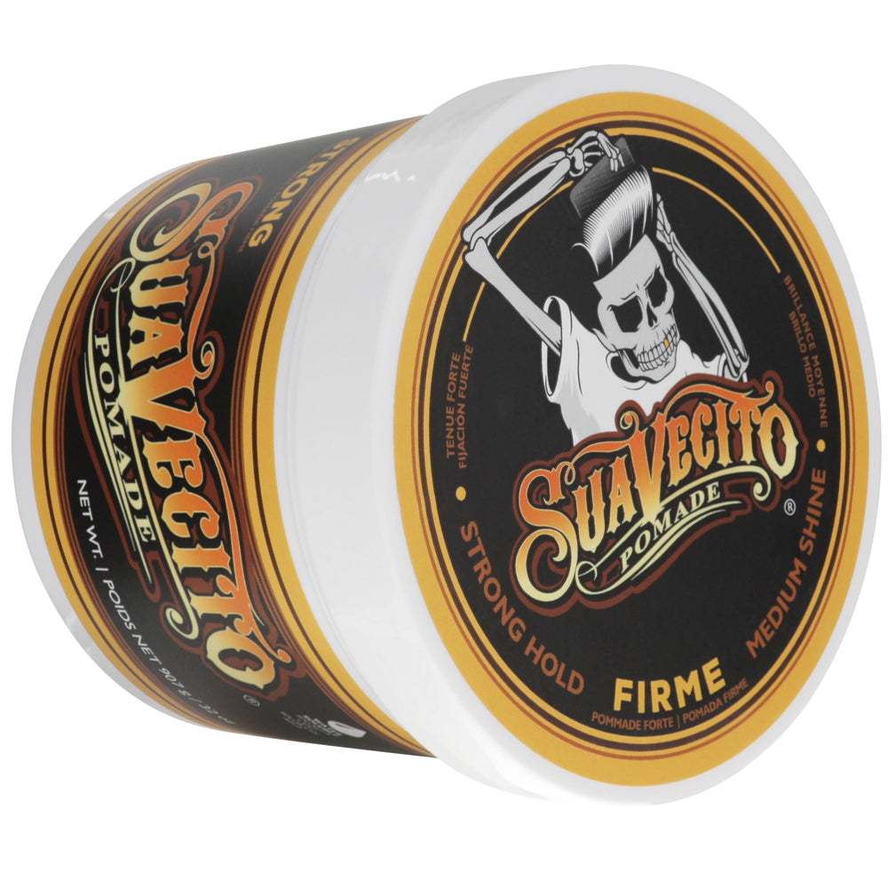 Medium shine finish from Suavecito pomade for natural look