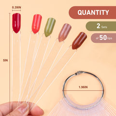Subay false nail tips display for polished color previews