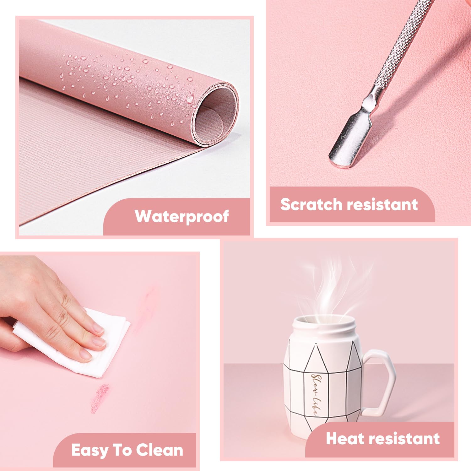 SUBAY multi-use nail mat doubles as desk pad and vanity mat
