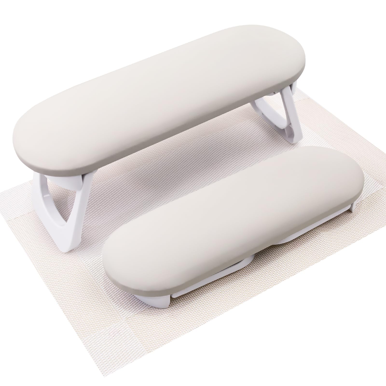 Subay nail arm rest foldable in PU leather for convenient salon setups