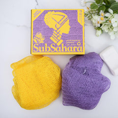 SubSahara easy-to-use net cloth creates rich lather and reaches hard-to-clean areas.