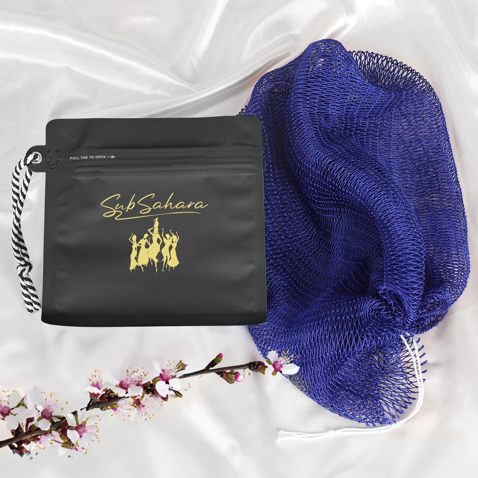 Subsahara esponja africana con textura exfoliante suave azul ideal para rostro y cuerpo