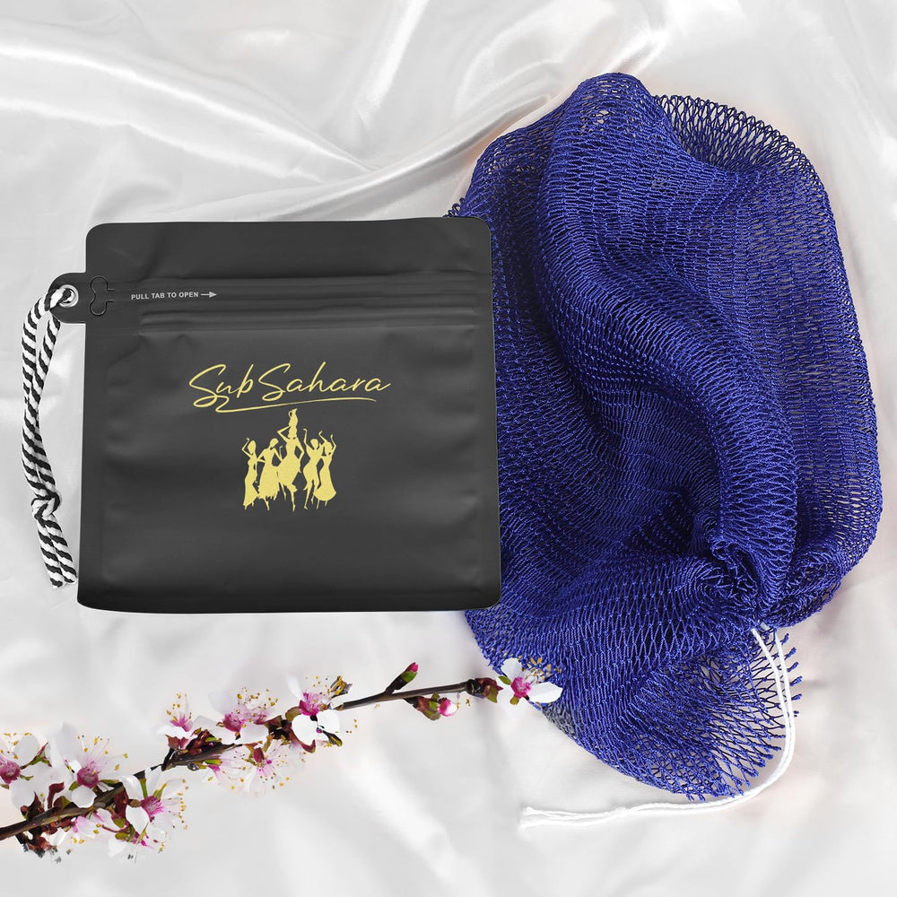 Subsahara esponja africana con textura exfoliante suave azul ideal para rostro y cuerpo
