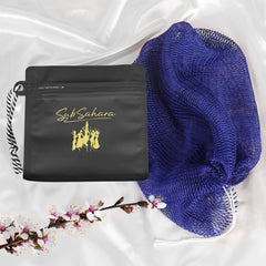 Subsahara esponja africana con textura exfoliante suave azul ideal para rostro y cuerpo