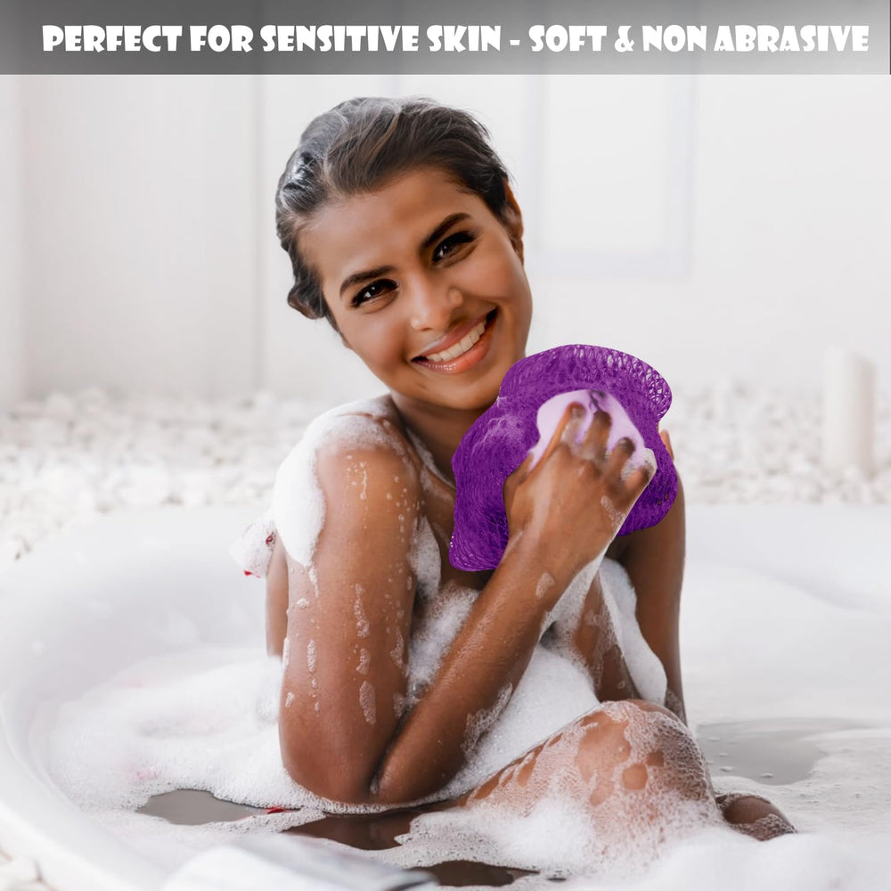 Subsahara esponja africana con textura exfoliante suave morada para rostro y cuerpo