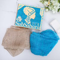 Textura exfoliante suave SubSahara, apta para cuerpo y rostro.