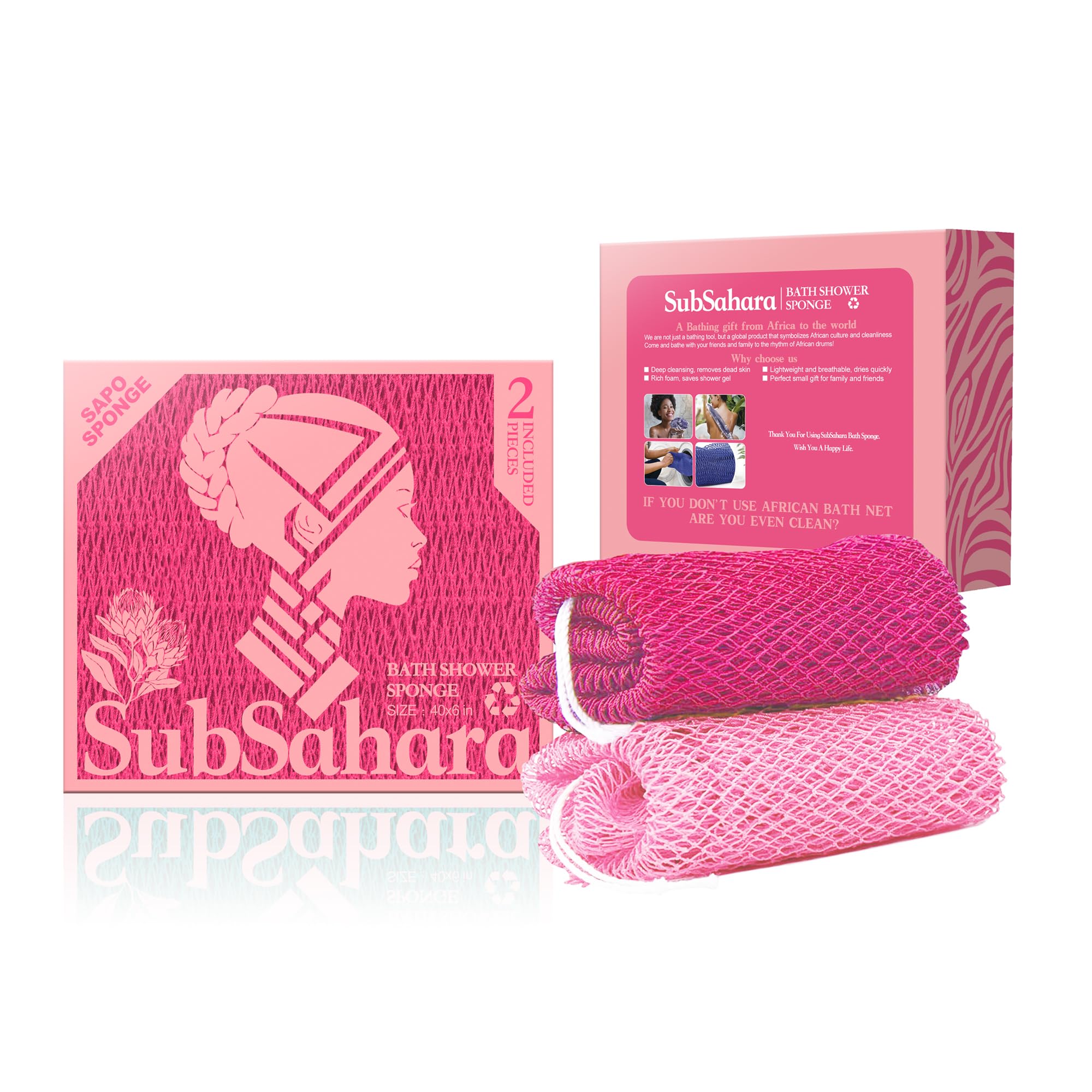 SubSahara body and face cleansing sponge adapts to skin needs.