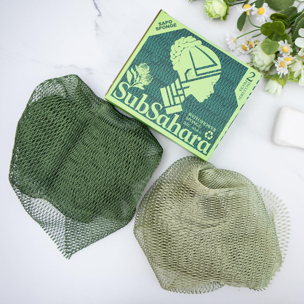SubSahara net sponge designed for easy reach and full-body lather