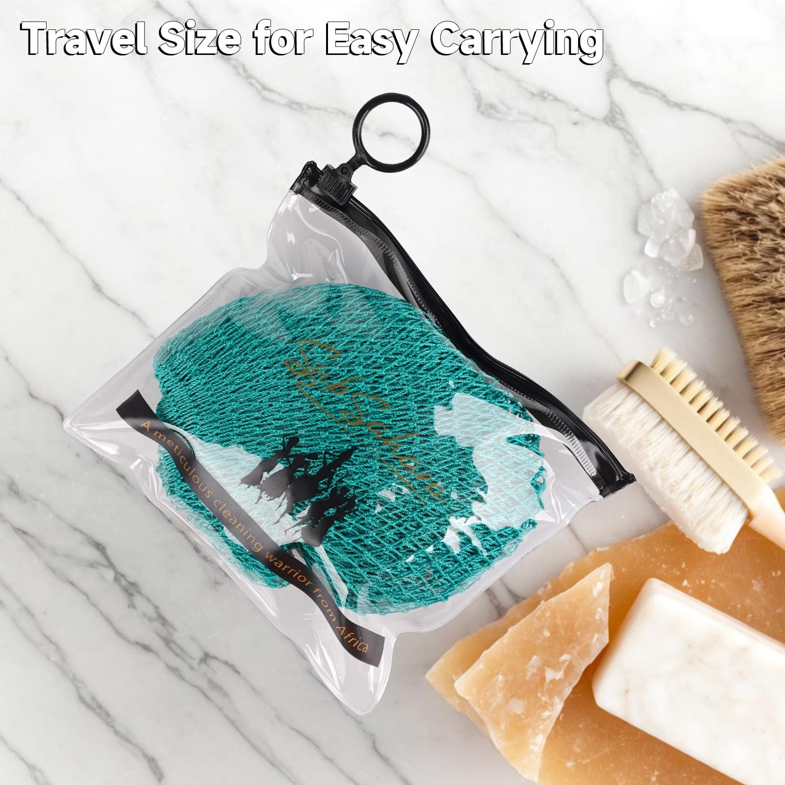 SubSahara travel-friendly sponge with compact pouch for on-the-go routines