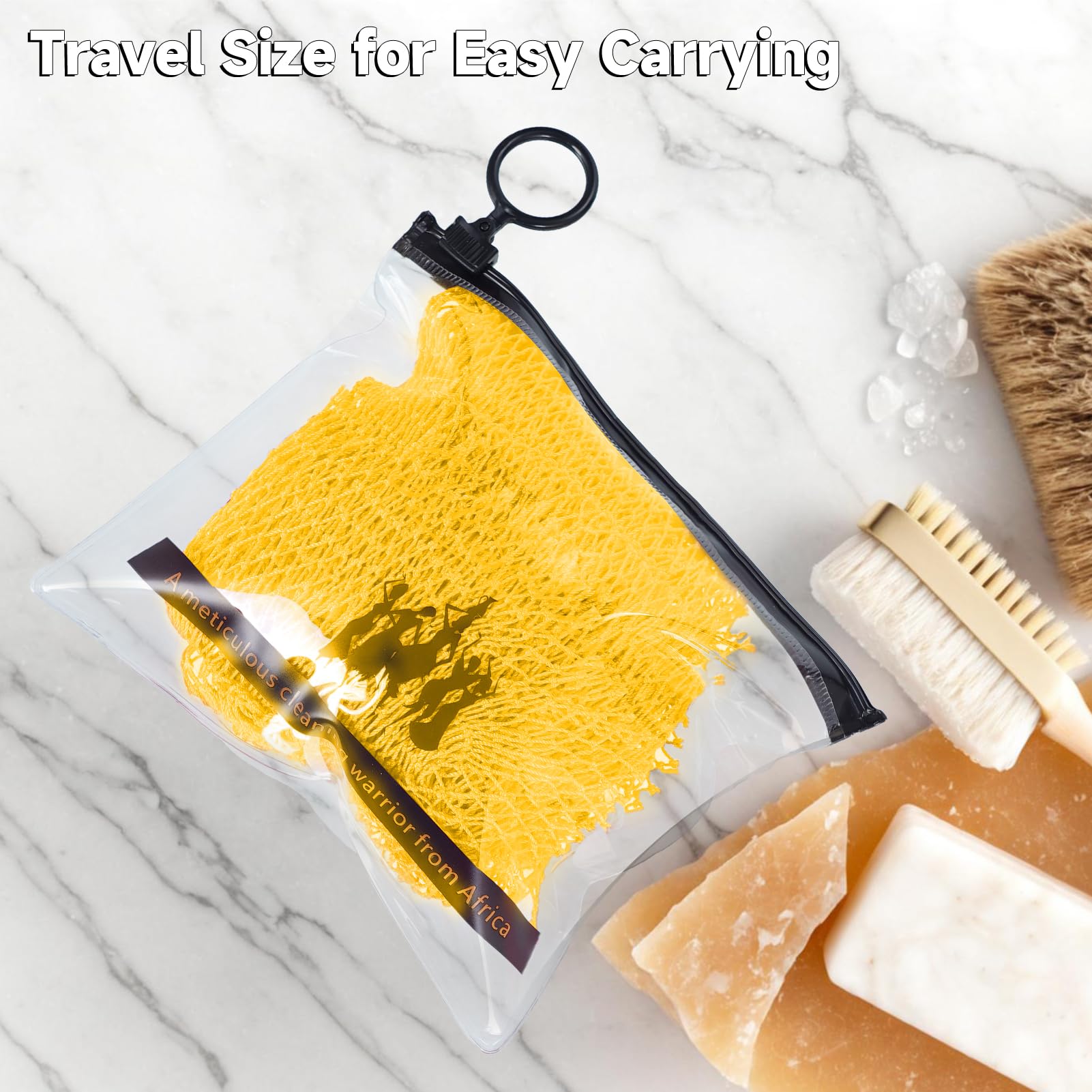 SubSahara travel-friendly sponge with compact pouch for on-the-go skincare.