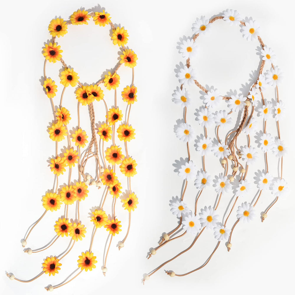 Diadema de Sucrain con cuentas y flores, complemento para conjuntos de los años sesenta.