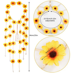 Diadema floral con ajuste de cuerda de Sucrain, perfecta para cabellos largos.