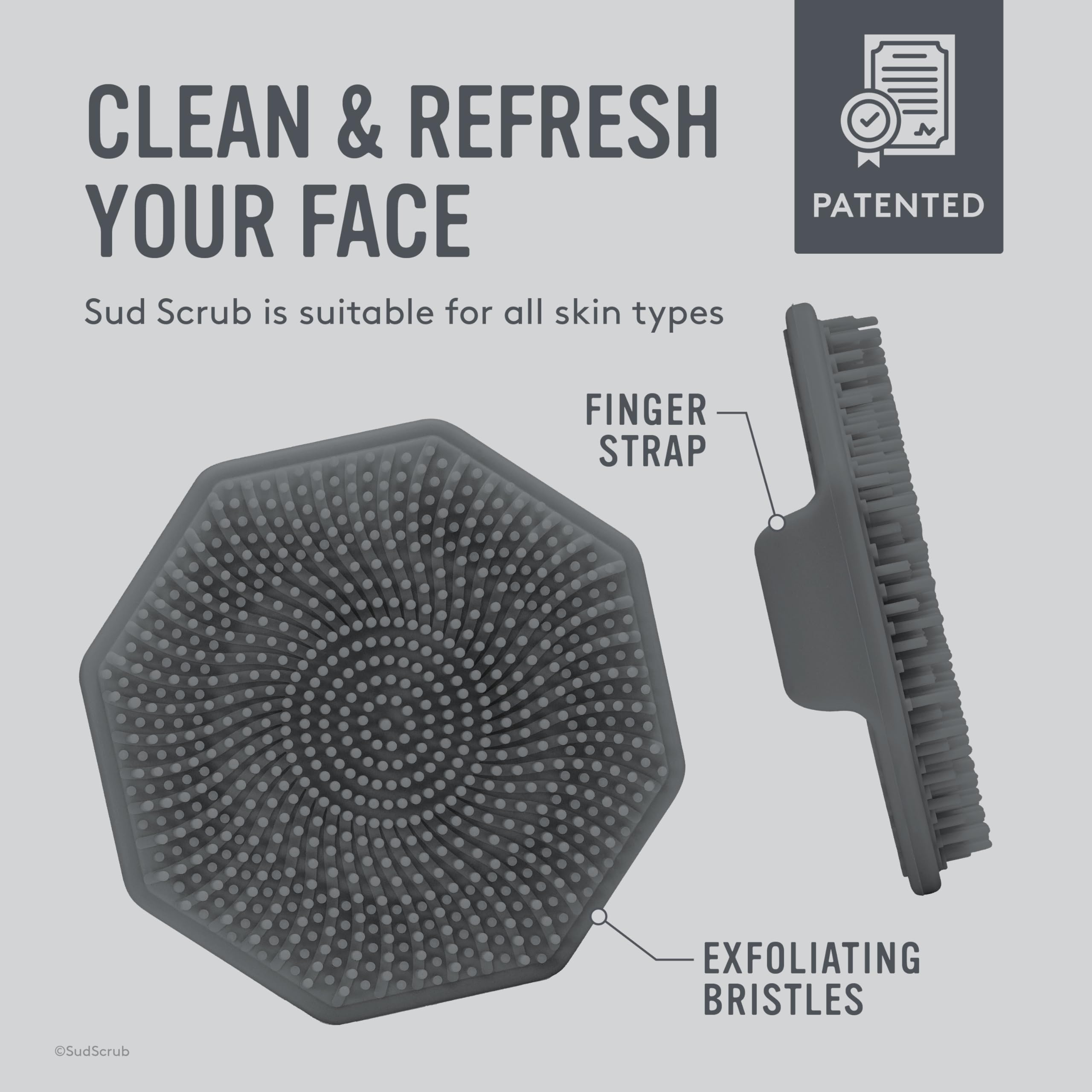 Sud Scrub durable silicone construction promises long-lasting use.