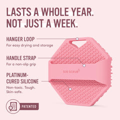 Sud Scrub odor-resistant silicone scrubber helps keep the shower feeling fresh.