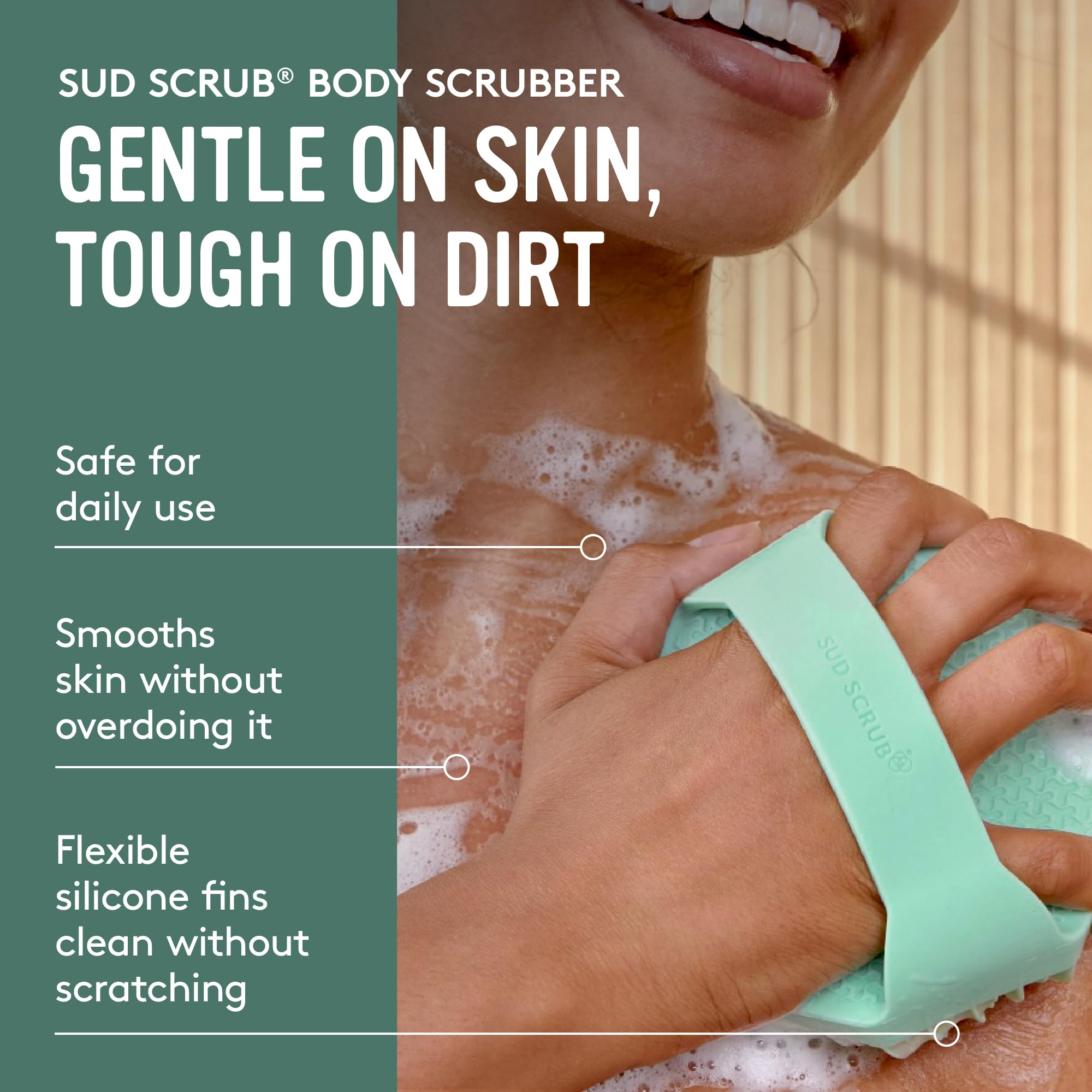 Sud Scrub silver zinc infused material closeup, antimicrobial surface protection