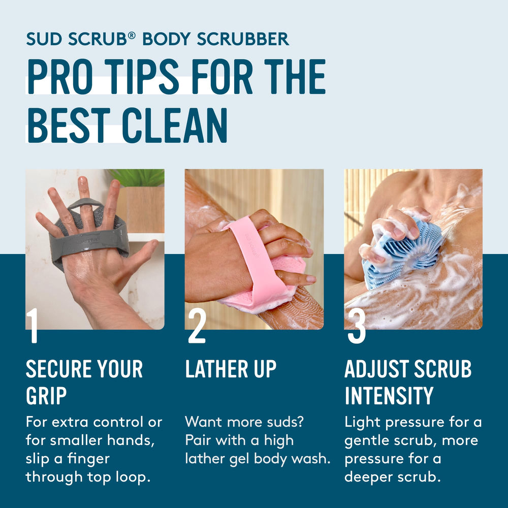 Sud Scrub silver zinc infused surface demonstrates antimicrobial technology.