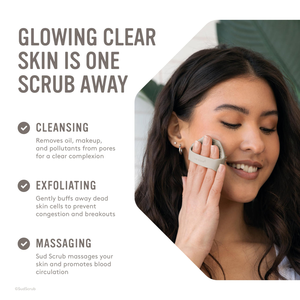 Sud Scrub soft bristles close-up highlighting comfortable daily cleansing.