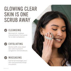 Sud Scrub soft bristles close-up highlighting comfortable daily cleansing.