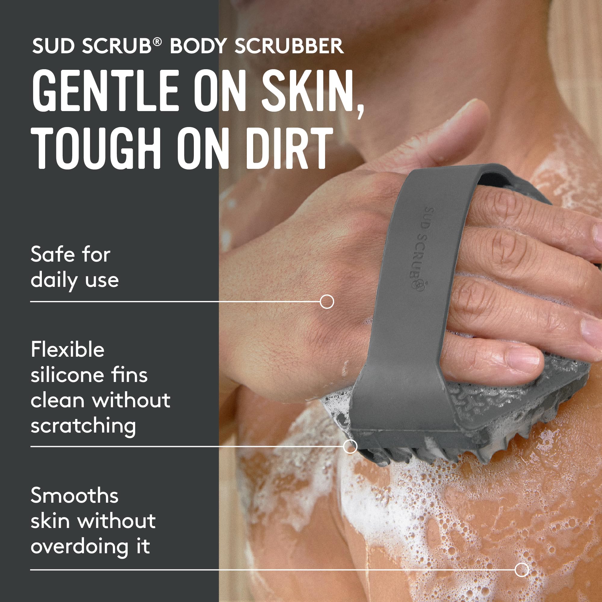 Sud Scrub ultra-durable silicone brush built to last a full year