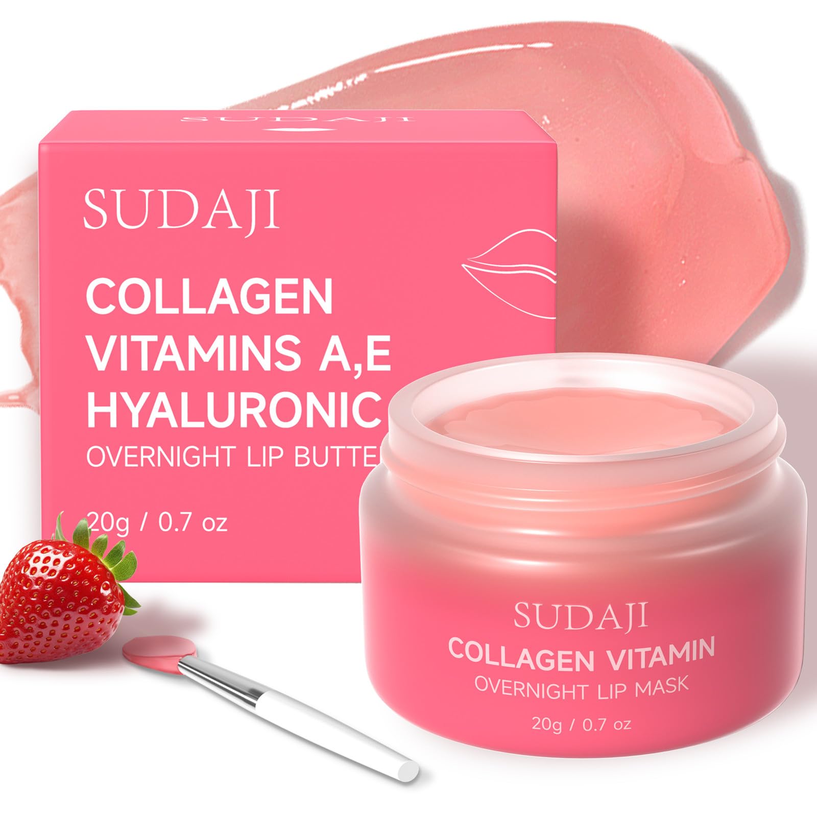 SUDAJI collagen lip mask package for overnight nourishment