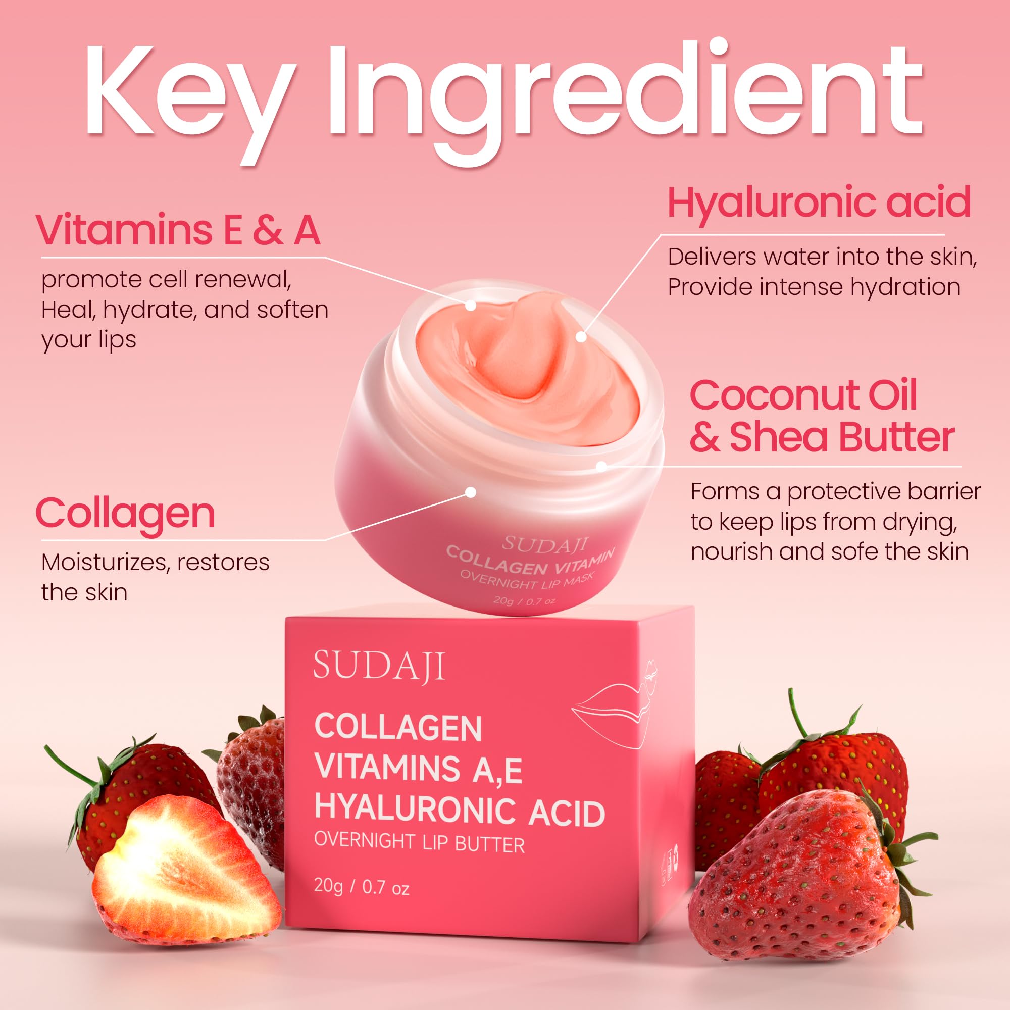 SUDAJI hyaluronic acid drops for deep lip hydration