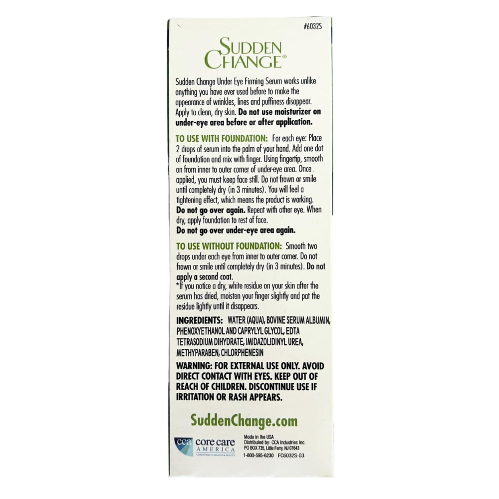 Sudden Change eye-area glow after application for a refreshed look