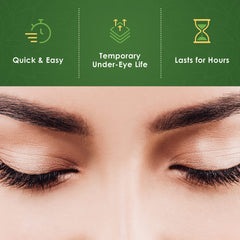 Sudden Change under-eye serum applied to skin for quick tightening