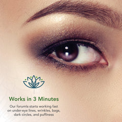 Sudden Change under-eye serum dropper applying two drops to the eye area