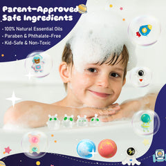 SudsyRoar bombas de baño planetas: colores y burbujas para una experiencia sensorial.
