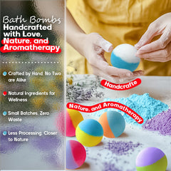 SudsyRoar lavender bath bomb with calming hue for tranquil evenings