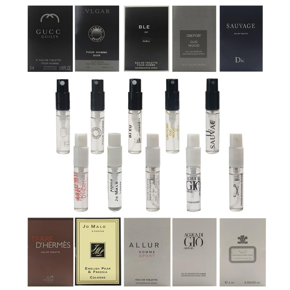 Sufeasdf men’s fragrance sampler with ten compact vials for on-the-go testing