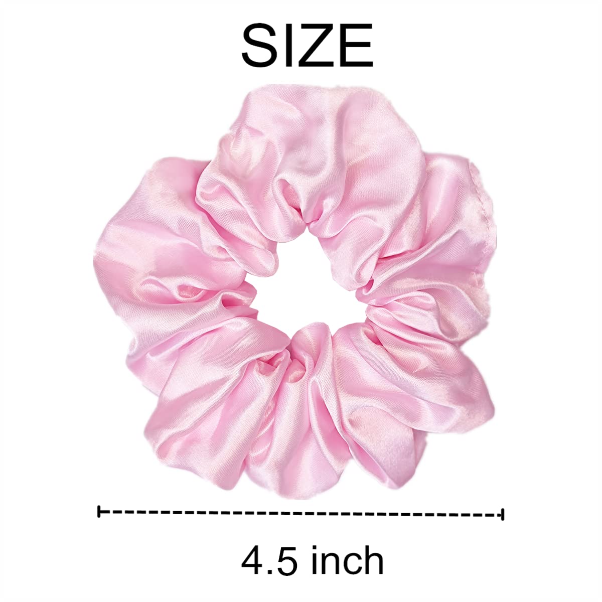 Sufermoe satin scrunchies on ponytail, smooth grip for active days.