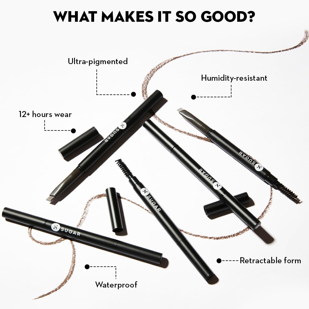 SUGAR Arch Arrival Brow Definer demonstrates 12-hour wear on brows