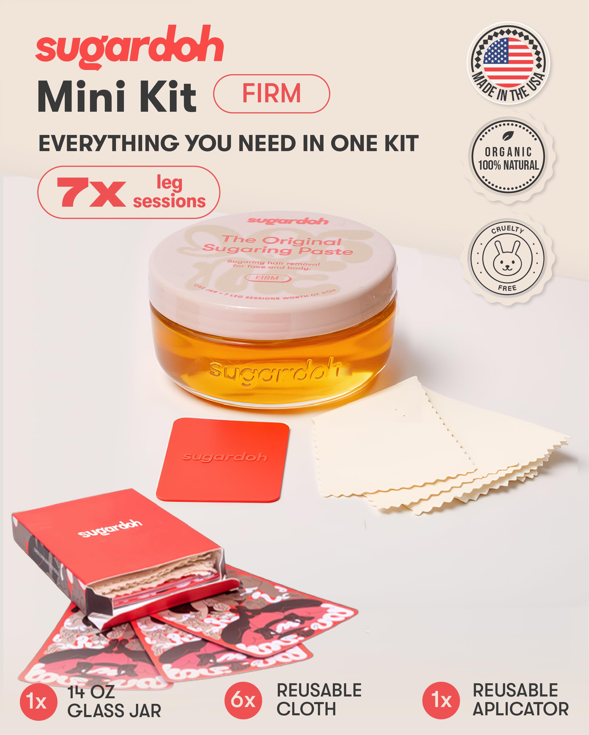 Sugardoh sugar wax applicator shown for precise, mess-free application