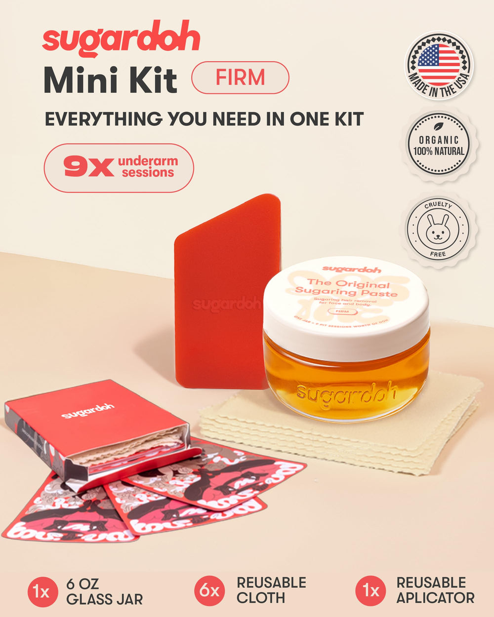 Reusable applicator from Sugardoh kit for precise, mess-free application