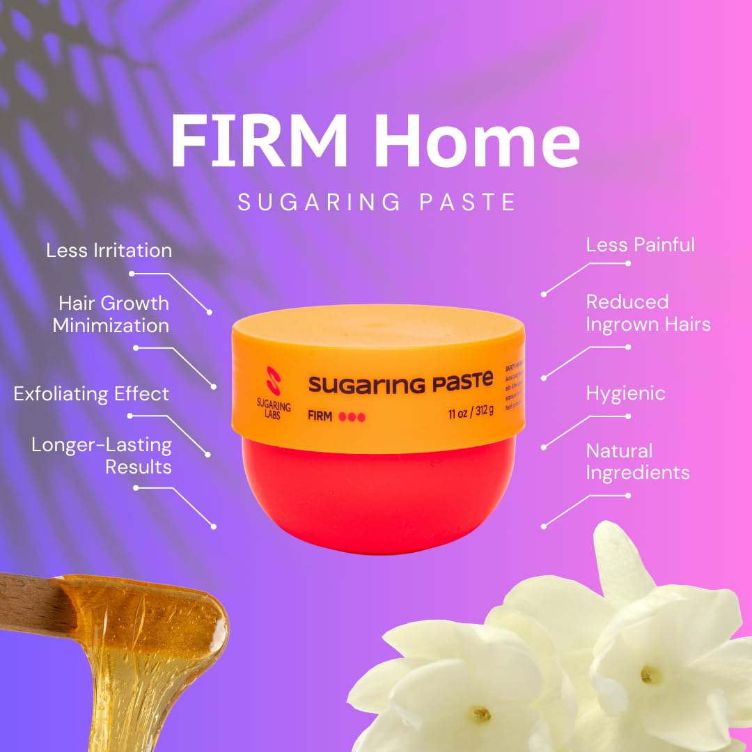 Sugaring Labs SUPER FIRM paste being applied for precise removal in warm climates.