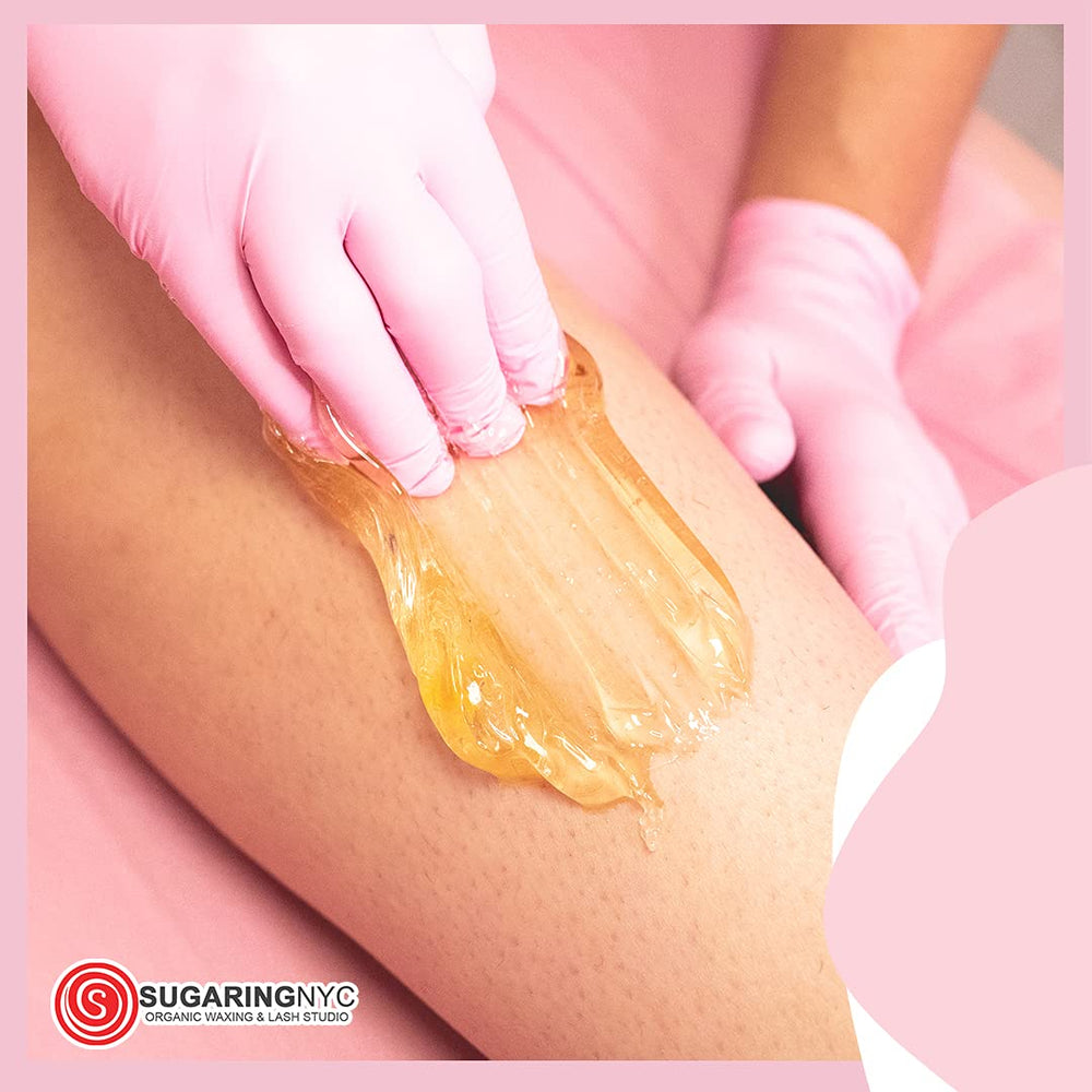 Sugaring NYC 45oz packaging highlights long-use value.
