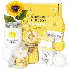 Suhctuptx caja regalo amarilla, ideal para sorprender en cumpleaños y alegrar el día.
